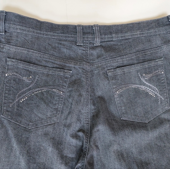 NWOT Gloria Vanderbilt Amanda Gray Stretch Straight Leg Jeans Size Ladies 16 - Picture 6 of 11